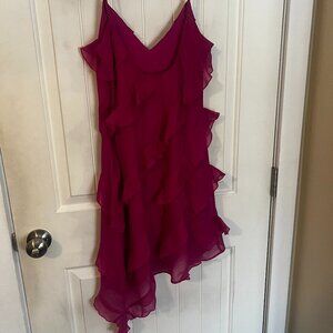 Abercrombie & Fitch Fuchsia Ruffle Dress